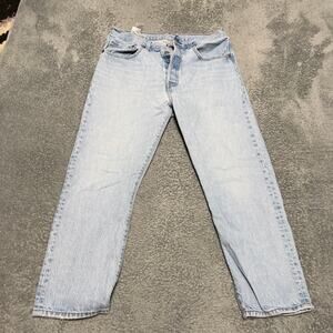 Levi’s 502 Jeans Womens 31 x26 (33x25.5) Cropped High Rise Blue Denim